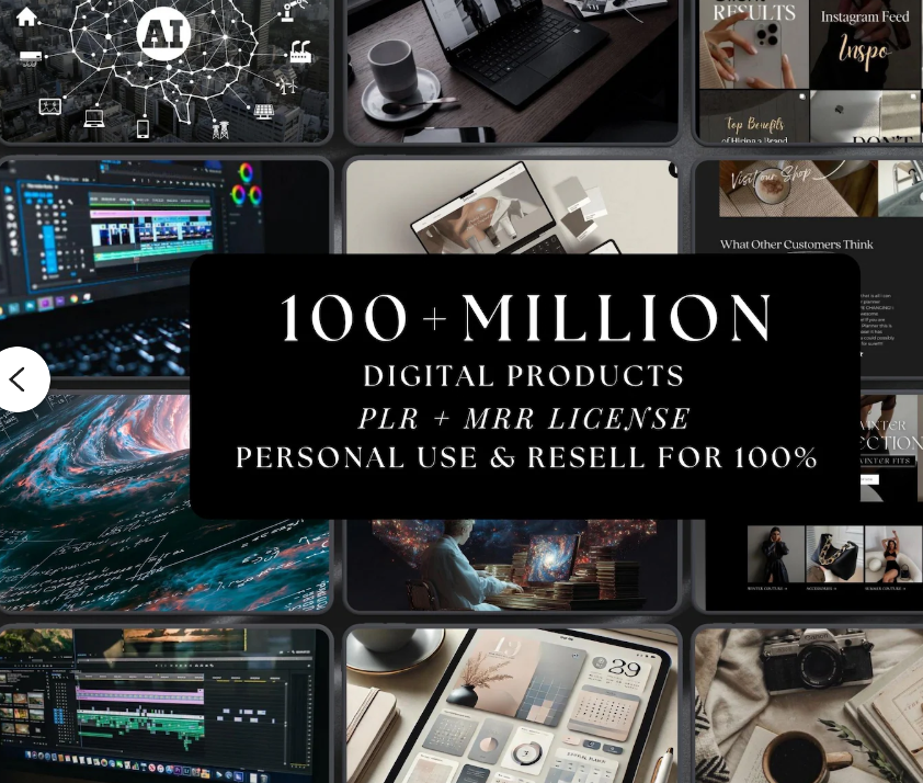 100 MILLION DIGITAL ASSETS BUNDLE WITH RESELL RIGHTS