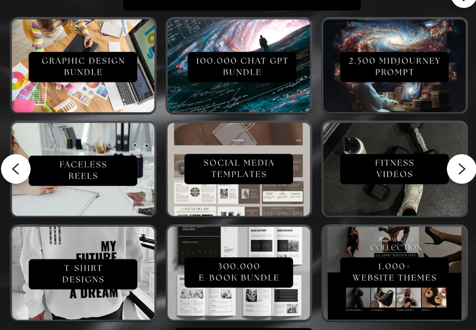 100 MILLION DIGITAL ASSETS BUNDLE WITH RESELL RIGHTS