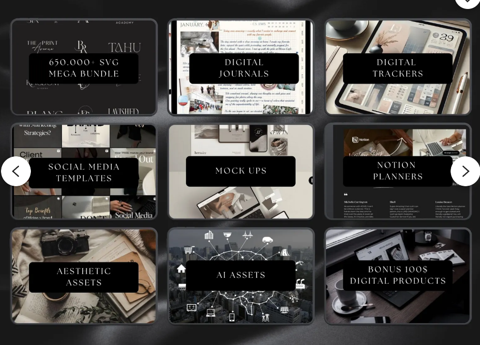 100 MILLION DIGITAL ASSETS BUNDLE WITH RESELL RIGHTS